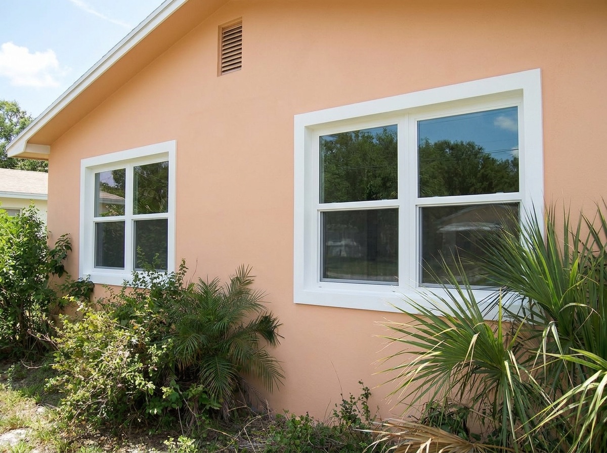 New hurricane impact windows installed on a Florida home